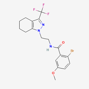 B2976441 2-bromo-5-methoxy-N-(2-(3-(trifluoromethyl)-4,5,6,7-tetrahydro-1H-indazol-1-yl)ethyl)benzamide CAS No. 1797624-31-7