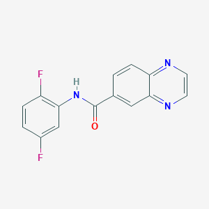 molecular formula C15H9F2N3O B2976451 N-(2,5-difluorophenyl)quinoxaline-6-carboxamide CAS No. 831234-15-2