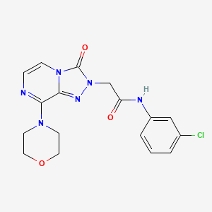 molecular formula C17H17ClN6O3 B2976464 N-(3-chlorophenyl)-2-(8-morpholino-3-oxo-[1,2,4]triazolo[4,3-a]pyrazin-2(3H)-yl)acetamide CAS No. 1251590-87-0