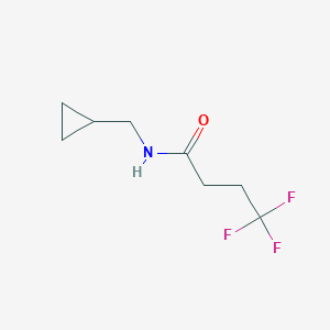 molecular formula C8H12F3NO B2976503 N-(Cyclopropylmethyl)-4,4,4-trifluorobutanamide CAS No. 1865039-50-4