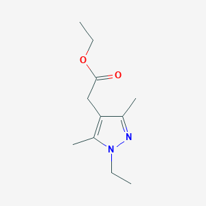molecular formula C11H18N2O2 B2976505 ethyl 2-(1-ethyl-3,5-dimethyl-1H-pyrazol-4-yl)acetate CAS No. 956934-42-2
