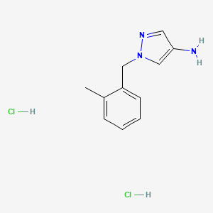 molecular formula C11H15Cl2N3 B2976506 1-(2-Methylbenzyl)-1H-pyrazol-4-amine dihydrochloride CAS No. 1189892-12-3