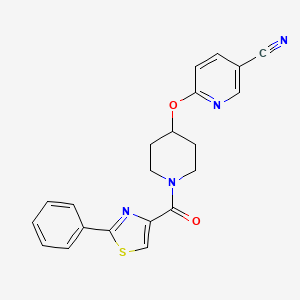 6-((1-(2-Phenylthiazole-4-carbonyl)piperidin-4-yl)oxy)nicotinonitrile