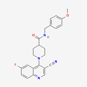 N-(3-chloro-4-methoxyphenyl)-2-{[4-ethyl-5-(1-methyl-3-phenyl-1H-pyrazol-4-yl)-4H-1,2,4-triazol-3-yl]thio}acetamide