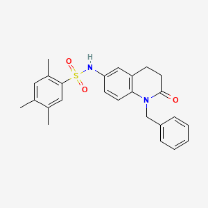 N-(1-benzyl-2-oxo-1,2,3,4-tetrahydroquinolin-6-yl)-2,4,5-trimethylbenzenesulfonamide