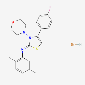 (Z)-N-(4-(4-fluorophenyl)-3-morpholinothiazol-2(3H)-ylidene)-2,5-dimethylaniline hydrobromide