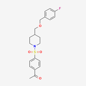 1-(4-((4-(((4-Fluorobenzyl)oxy)methyl)piperidin-1-yl)sulfonyl)phenyl)ethanone