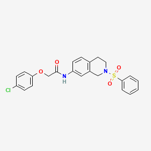 2-(4-chlorophenoxy)-N-(2-(phenylsulfonyl)-1,2,3,4-tetrahydroisoquinolin-7-yl)acetamide