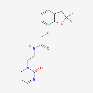 2-((2,2-dimethyl-2,3-dihydrobenzofuran-7-yl)oxy)-N-(2-(2-oxopyrimidin-1(2H)-yl)ethyl)acetamide