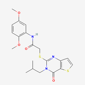 N-(2,5-dimethoxyphenyl)-2-{[3-(2-methylpropyl)-4-oxo-3,4-dihydrothieno[3,2-d]pyrimidin-2-yl]sulfanyl}acetamide