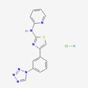 4-(3-(1H-tetrazol-1-yl)phenyl)-N-(pyridin-2-yl)thiazol-2-amine hydrochloride