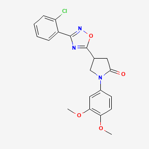 4-(3-(2-Chlorophenyl)-1,2,4-oxadiazol-5-yl)-1-(3,4-dimethoxyphenyl)pyrrolidin-2-one