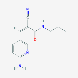 (Z)-3-(6-Aminopyridin-3-yl)-2-cyano-N-propylprop-2-enamide