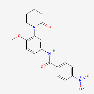 N-(4-methoxy-3-(2-oxopiperidin-1-yl)phenyl)-4-nitrobenzamide