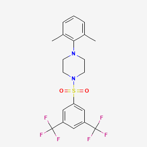 1-[3,5-Bis(trifluoromethyl)phenyl]sulfonyl-4-(2,6-dimethylphenyl)piperazine