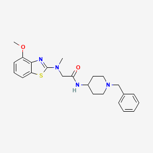 molecular formula C23H28N4O2S B2976607 N-(1-benzylpiperidin-4-yl)-2-((4-methoxybenzo[d]thiazol-2-yl)(methyl)amino)acetamide CAS No. 1351602-57-7