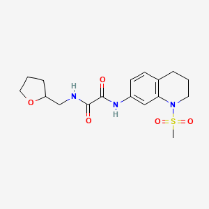 molecular formula C17H23N3O5S B2976609 N'-(1-methanesulfonyl-1,2,3,4-tetrahydroquinolin-7-yl)-N-[(oxolan-2-yl)methyl]ethanediamide CAS No. 941940-31-4