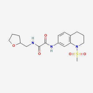 molecular formula C17H23N3O5S B2976609 N1-(1-(methylsulfonyl)-1,2,3,4-tetrahydroquinolin-7-yl)-N2-((tetrahydrofuran-2-yl)methyl)oxalamide CAS No. 941940-31-4