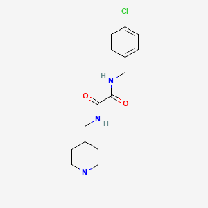 molecular formula C16H22ClN3O2 B2976624 N1-(4-chlorobenzyl)-N2-((1-methylpiperidin-4-yl)methyl)oxalamide CAS No. 952974-26-4