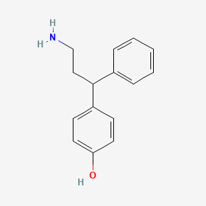 molecular formula C15H17NO B2976626 4-(3-Amino-1-phenylpropyl)phenol CAS No. 33779-63-4