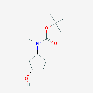 molecular formula C11H21NO3 B2976635 Tert-butyl n-[(1s,3s)-3-hydroxycyclopentyl]-n-methylcarbamate CAS No. 2165760-01-8