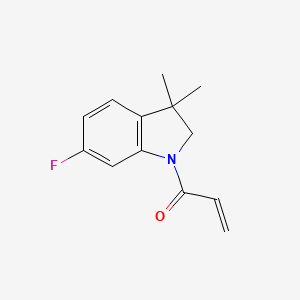 1-(6-Fluoro-3,3-dimethyl-2H-indol-1-yl)prop-2-en-1-one