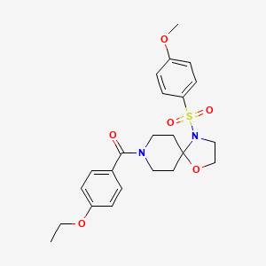 molecular formula C23H28N2O6S B2976642 (4-Ethoxyphenyl)(4-((4-methoxyphenyl)sulfonyl)-1-oxa-4,8-diazaspiro[4.5]decan-8-yl)methanone CAS No. 903254-75-1