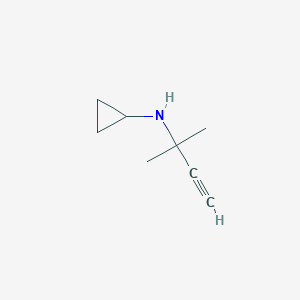 molecular formula C8H13N B2976666 N-(2-Methylbut-3-yn-2-yl)cyclopropanamine CAS No. 1699053-33-2