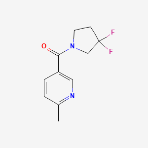 molecular formula C11H12F2N2O B2976690 (3,3-Difluoropyrrolidin-1-yl)(6-methylpyridin-3-yl)methanone CAS No. 2034393-01-4