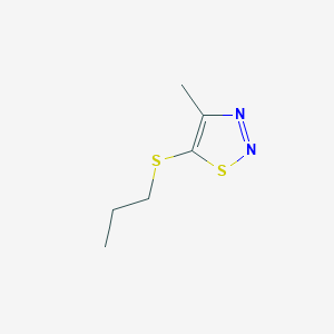 molecular formula C6H10N2S2 B2976694 4-Methyl-1,2,3-thiadiazol-5-yl propyl sulfide CAS No. 338420-74-9
