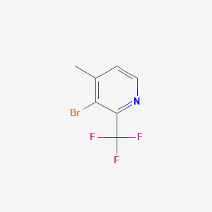 molecular formula C7H5BrF3N B2976703 3-Bromo-4-methyl-2-(trifluoromethyl)pyridine CAS No. 1448776-80-4