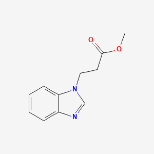 molecular formula C11H12N2O2 B2976709 methyl 3-(1H-benzimidazol-1-yl)propanoate CAS No. 144186-69-6