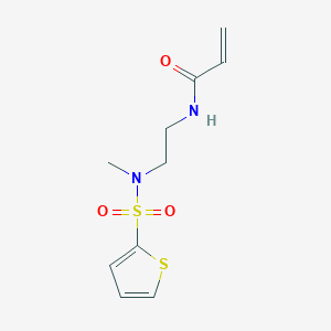 molecular formula C10H14N2O3S2 B2976783 N-[2-(N-methylthiophene-2-sulfonamido)ethyl]prop-2-enamide CAS No. 2094351-81-0
