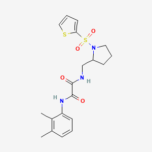 molecular formula C19H23N3O4S2 B2976829 N'-(2,3-dimethylphenyl)-N-{[1-(thiophene-2-sulfonyl)pyrrolidin-2-yl]methyl}ethanediamide CAS No. 896282-67-0