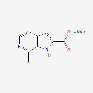 molecular formula C9H7N2NaO2 B2976899 Sodium;7-methyl-1H-pyrrolo[2,3-c]pyridine-2-carboxylate CAS No. 2418692-97-2