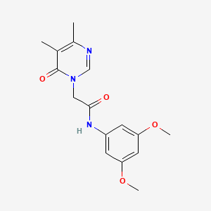 molecular formula C16H19N3O4 B2976917 N-(3,5-dimethoxyphenyl)-2-(4,5-dimethyl-6-oxopyrimidin-1(6H)-yl)acetamide CAS No. 1251614-79-5