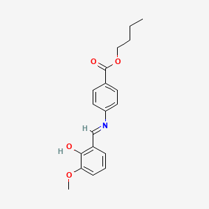 molecular formula C19H21NO4 B2976929 butyl 4-{[(1E)-(2-hydroxy-3-methoxyphenyl)methylene]amino}benzoate CAS No. 1381771-97-6