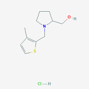(1-((3-Methylthiophen-2-yl)methyl)pyrrolidin-2-yl)methanol hydrochloride