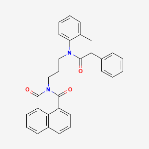 N-[3-(1,3-dioxobenzo[de]isoquinolin-2-yl)propyl]-N-(2-methylphenyl)-2-phenylacetamide