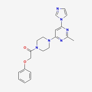 1-(4-(6-(1H-imidazol-1-yl)-2-methylpyrimidin-4-yl)piperazin-1-yl)-2-phenoxyethanone