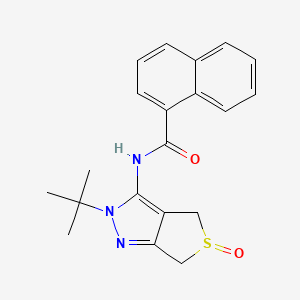 N-(2-tert-butyl-5-oxo-4,6-dihydrothieno[3,4-c]pyrazol-3-yl)naphthalene-1-carboxamide