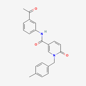molecular formula C22H20N2O3 B2976966 N-(3-acetylphenyl)-1-(4-methylbenzyl)-6-oxo-1,6-dihydropyridine-3-carboxamide CAS No. 900009-87-2