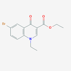 molecular formula C14H14BrNO3 B2976970 Ethyl 6-bromo-1-ethyl-4-oxo-1,4-dihydroquinoline-3-carboxylate CAS No. 179942-70-2