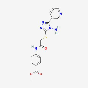 methyl 4-(2-{[4-amino-5-(pyridin-3-yl)-4H-1,2,4-triazol-3-yl]sulfanyl}acetamido)benzoate