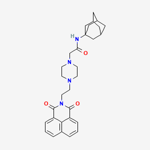 N-((3s,5s,7s)-adamantan-1-yl)-2-(4-(2-(1,3-dioxo-1H-benzo[de]isoquinolin-2(3H)-yl)ethyl)piperazin-1-yl)acetamide