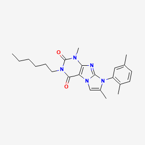 8-(2,5-dimethylphenyl)-3-hexyl-1,7-dimethyl-1H-imidazo[2,1-f]purine-2,4(3H,8H)-dione