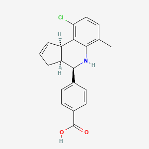4-[(3aS,4R,9bR)-9-chloro-6-methyl-3a,4,5,9b-tetrahydro-3H-cyclopenta[c]quinolin-4-yl]benzoic acid