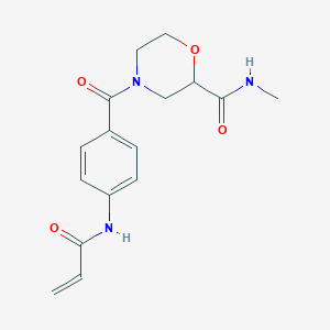 N-Methyl-4-[4-(prop-2-enoylamino)benzoyl]morpholine-2-carboxamide