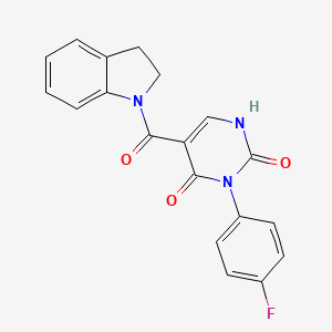 3-(4-fluorophenyl)-5-(indoline-1-carbonyl)pyrimidine-2,4(1H,3H)-dione