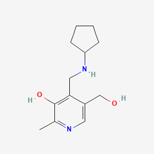 4-[(Cyclopentylamino)methyl]-5-(hydroxymethyl)-2-methylpyridin-3-ol